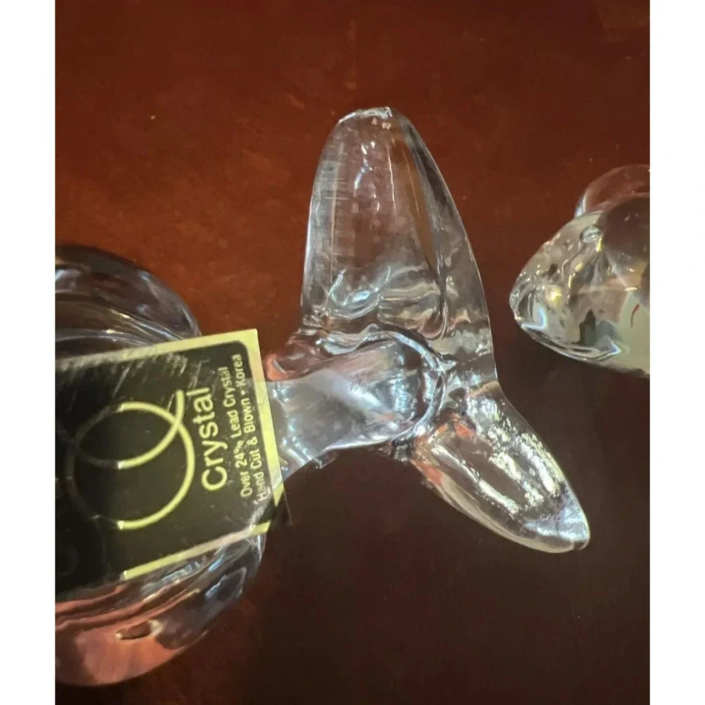 Oneida‎ Crystal Glass Fish Figurines Set of 2 Elegant fish design